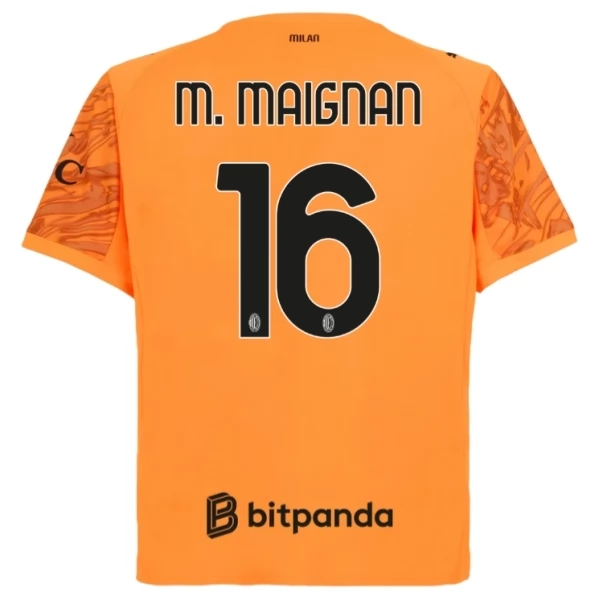 Maglia AC Milan M.Maignan 16 Divisa Gara Trasferta Portiere 2025-2026 Maglia AC Milan M.Maignan 16 Divisa Gara Trasferta Portiere 2025-2026