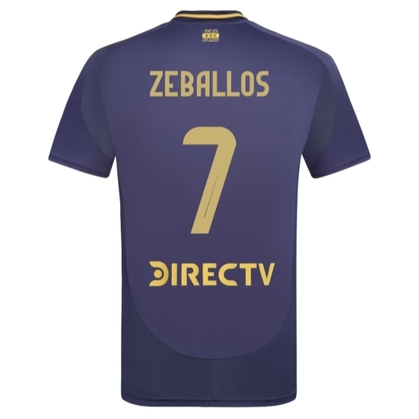 Maglia CA Boca Juniors Zeballos 7 Divisa Gara Terza 2025-2026 Maglia CA Boca Juniors Zeballos 7 Divisa Gara Terza 2025-2026