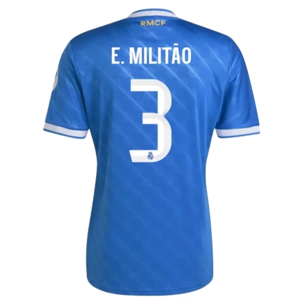 Maglia da Calcio Real Madrid E.Militão 3 Divisa Third 2025-2026 Completino Maglia da Calcio Real Madrid E.Militão 3 Divisa Third 2025-2026 Completino