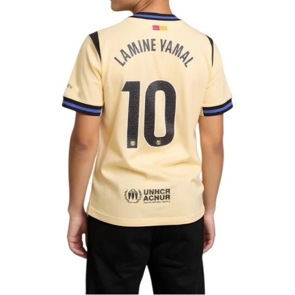 Maglia FC Barcelona Lamine Yamal 10 Divisa Gara Trasferta Bambino 2025-2026 Maglia FC Barcelona Lamine Yamal 10 Divisa Gara Trasferta Bambino 2025-2026