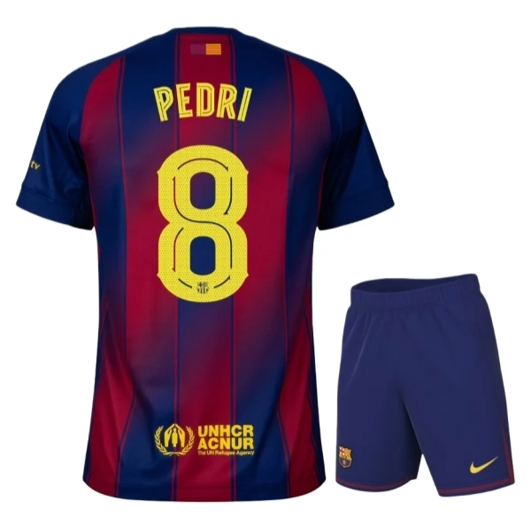 Maglia FC Barcelona Pedri 8 Divisa Gara Prima Bambino 2025-2026 Maglia FC Barcelona Pedri 8 Divisa Gara Prima Bambino 2025-2026